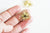 Pendentif médaille coeur soleil laiton brut, un apprêt doré sans nickel,une médaille dorée en laiton brut,26x24mm,lot de 2, G3223