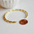 Bracelet jonc réglable doré tresse 14k, fournitures créatives, laiton doré, bracelet original, fabrication bijoux, bracelet doré, 50mm -G478-Gingerlily Perles