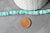 perle rondelle turquoise siankiang,perles pierre,fabrication bijoux, turquoise naturelle,8mm, fil de 38,5 cm, G3912