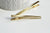 Support barrette pince métal doré sans plateau,fournitures coiffurepince crocodile,accessoires cheveux, lot de 2, 60mm,G3314