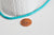 perle ronde rondelles howlite turquoise, perles pierre,fabrication bijoux, howlite synthétique, fil de 40 cm -G1154
