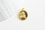 Pendentif médaille ronde ange laiton doré 18K, pendentif laiton doré pour création bijoux,médaille or,16.5mm, l'unité G5292