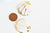 Pendentif coquillage naturel coque doré, fourniture créative, pendentif doré, création bijoux, coquillage bijou,coquillage or,32-42mm -G96