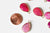 Pendentif goutte agate rose, pendentif pierre, support doré, création bijoux, pierre naturelle, création bijoux, 23.5mm, l'unité G4510