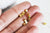 Perles intercallaires carré laiton brut,perle laiton, perles dorées, création bijoux, laiton brut,lot de 100,3mm,G034