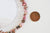 Perle chips rhodonite,pendentif bijoux,bijou pierre rhodonite Naturelle, perle rhonodite,le fil de 80cm G3847