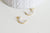 Lune nacre blanche naturelle support doré, pendentif lune, coquillage blanc, création bijoux, Pendentif nacre, 16.5x11.3mm, l'unité, G2870