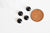 Cabochon rond agate noire, cabochon rond, agate naturelle,8mm, cabochon pierre, création bijoux, pierre naturelle-G1869-Gingerlily Perles