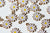 Pendentif fleur Marguerite doré émaillé zamac doré,pendentif fleur création bijoux, pendentif doré, 13mm,lot de 5 G3967