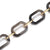Grosse Chaine ronde écaille gris acrylique et aluminium doré,perle acétate, création bijoux,chaine plastique,22.5mm, le mètre G4641