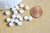 perle ronde smiley doré plastique blanc,perle plastique,perle ronde lettre,création bijoux,perle coeur, lot de 10 grammes G4801