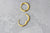 créoles minimalistes acier doré, bijoux doré, fournitures créatives,création bijoux, boucles,sans nickel,la paire,boucles acier, 14mm,G3467-Gingerlily Perles