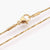 Chaine acier dorée 14k serpent,chaine collier,sans nickel,chaine fantaisie,acier, chaine complète,1mm,42.5cm, l'unité,G1101