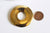 pendentif donut hématite dorée non magnétique ,création bijoux pierre, ,l'unité G3680