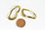 Pendentif laiton doré ovale , fournitures pour bijoux, breloques laiton brut ,pendentif bijoux,sans nickel, géométrique,41mm, lot de 2 G4680