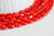 perle ovale corail rouge,perles corail, fabrication bijoux,grain de riz,corail rouge,corail naturel, fil 51 perles-G993