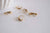 Supports boucles veilleuses laiton brut, oreilles percées, création bijoux, fournitures laiton brut,lot de 20, 19mm - G201-Gingerlily Perles