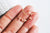 Pendentif fleur flocon perle rocaille rose laiton doré, Pendentif bijou laiton,lot de 2, 21mm G3789
