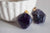 Pendentif améthyste violette brute, fournitures créatives, pendentif pierre, support doré, création bijoux, pierre naturelle, 37mm G245