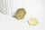 Breloque hexagone laiton brut , fournitures créatives, pendentif sans nickel,creation bijoux, pendentif géométrique,20x14mm, lot de 5,G3128