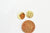 Pendentif médaille ronde lune étoile laiton doré texturé, un pendentif doré sans nickel création bijoux,12mm, l'unité G4932