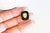 Pendentif médaille rectangle coeur émail laiton doré zircon, pendentif laiton amour,,sans nickel, coeur dorée,21.5mm, l'unité G5242