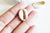 Pendentif cauri ouvert coquillage naturel doré, pendentif doré, création bijou coquillage cauri, coquillage naturel, l'unité,23-28mm-G2139