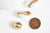 Pendentif cauri ouvert coquillage naturel doré, pendentif doré, création bijou coquillage cauri, coquillage naturel, l'unité,23-28mm-G2139