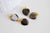 Pendentif coeur nacre noire naturelle doré,fourniture créative,pendentif coeur,coeur nacre,coquillage noir,création bijou, 15mm G418