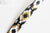Ruban élastique motif Aztèque or noir EFJF, fabrication bijoux, bracelet EVJF,ruban mariage,scrapbooking,16mm,1 mètre-G1579