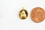Pendentif médaille ronde ange laiton doré 18K, pendentif laiton doré pour création bijoux,médaille or,16.5mm, l'unité G5292