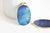 Pendentif ovale agate bleue,Pendentif pour bijoux, pendentif pierre, pierre naturelle, pendentif bleu,agate naturelle,43mm-G1381