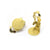 Boucle Clip laiton brut, fournitures créatives,suppprt boucles clips,oreille non percée, création boucles d'oreilles, lot de 10,16mm-G1520-Gingerlily Perles