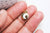 Pendentif rond doré lune étoiles émail blanc, Pendentif pour femme en métal doré pour la création de bijoux,12.5mm,l'unité G4736
