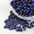 petite Perle rocaille rayé noir bleu, perle rocaille multicolore, création bijoux,perle multicolore,2.5mm x 3mm, 10 grammes G3675