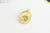 Pendentif ovale doré étoile émail résine, un Pendentif pour femme en métal doré pour la création de bijoux,23mm,l'unité G5337
