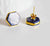 Boucles puces lapis lazulis doré 18K, bijoux doré, fournitures créatives, boucles lapis lazulis, boucles pierre naturelle, la paire-G1414-Gingerlily Perles