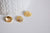 Pendentif coquillage doré 14K, coquillage doré,dorure 14carats,pendentif doré,coquillage or,création bijoux, Lot de 2,13mm-G664