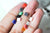 perles rocaille verre rectangle multicolore, perle carré création bracelet, perle tila,4.5mm,2 trous, Les 50 G4188