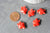 perle tortue porcelaine rouge 12mm, perle céramique, fabrication bijoux animal,Lot de 5 G3906