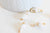 Pendentif coquillage blanc spirale doré,pendentif doré,Pendentif coquillage,création bijoux,coquillage bijou,coquillage or,20mm, les 2-G706