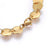Bracelet pastilles acier doré 14k, bracelet doré,fourniture créative,création bijoux,acier chirurgical,sans nickel,bracelet acier,19cm-G571-Gingerlily Perles