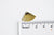 Pendentif triangle éventail plié laiton brut, apprêt doré, sans nickel, Pendentif doré,laiton brut,19mm,lot de 5 - G115