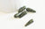perle goutte semi-percée en jaspe dentelle vert naturel perles en pierre pour creation de bijoux en pierre naturelle,24-25mm, lot de 5 G5156