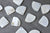 Pendentif triangle nacre blanche naturelle,pendentif quart de cercle nacre,coquillage blanc,création bijou, 23mm, lot de 5 G4211