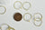 Anneau créole doré, fourniture boucles oreilles, création boucles, créoles laiton doré,boucles créoles,sans cadmium,lot 20-50-100, 20mm G200-Gingerlily Perles