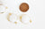 Pendentif connecteur nacre blanche naturelle doré,pendentif rond nacre,coquillage blanc,création bijou, 26mm, l'unité,G04