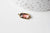 Pendentif connecteur rectangle doré cristal,pendentif cristal, pendentif doré,cristal coloré,création bijoux,19mm G6587