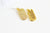 Pendentif plaque laiton doré 18k cristal zircon,création bijoux cadeau anniversaire,pendentif amour, Pendentif zircon,17.5mm G5245