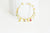 Créoles laiton doré 16k zircon cristal multicolore bijou doré, oreille percée, cadeau anniversaire,paire boucles cristal, 51mm,la paire,G018-Gingerlily Perles